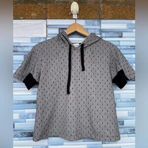 RED VALENTINO TULLE HOODIE SMALL